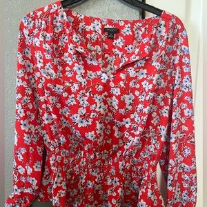 Ann Taylor Red Blouse